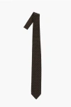Dsquared2 Patterned Silk Tie In Brown