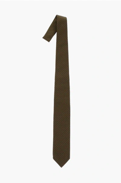Dsquared2 Patterned Silk Tie In Green