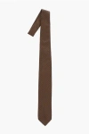 Dsquared2 Patterned Silk Tie In Brown
