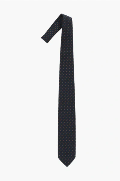 Dsquared2 Patterned Silk Tie In Black