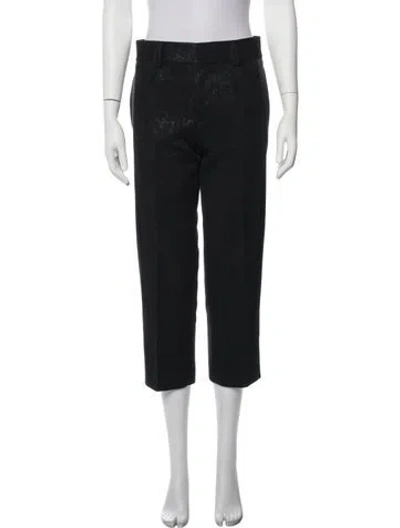 Pre-owned Dsquared2 Patterned Straight Leg Pants In Black