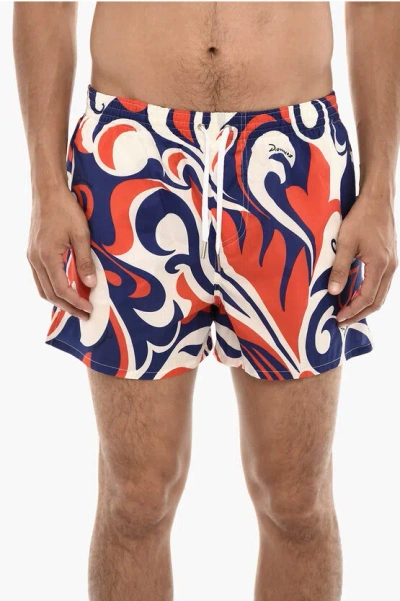 Dsquared2 Patterned Swim Shorts In Multi