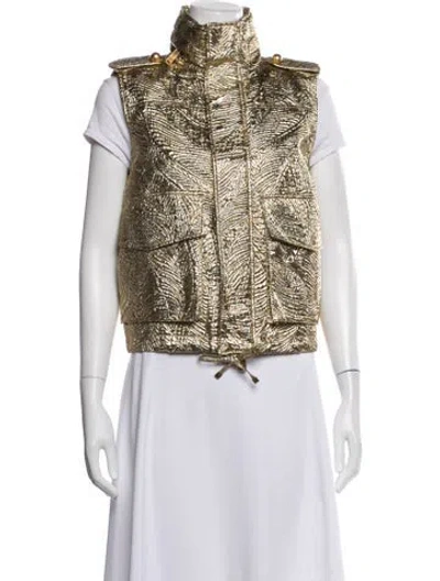 Pre-owned Dsquared2 Patterned Vest In Gold