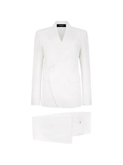Dsquared2 Peak-lapel Suit In White