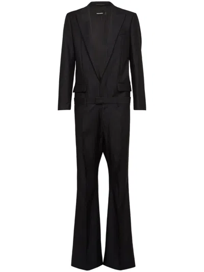 Dsquared2 Peak-lapels Jumpsuit In Black