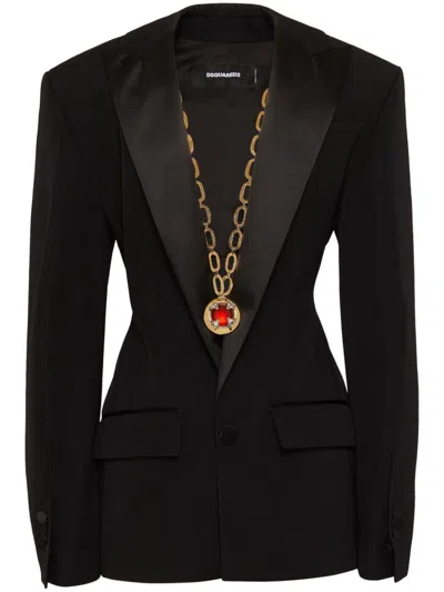 Dsquared2 Peak-lapels Single-breasted Blazer In Black