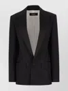 Dsquared2 Peak Lapels Wool Blazer In Black