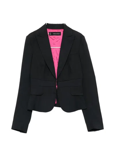 Dsquared2 Peak-lapel Single-breasted Blazer In Black