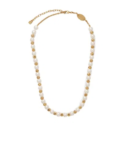 Dsquared2 Pearls Necklace In Yellow