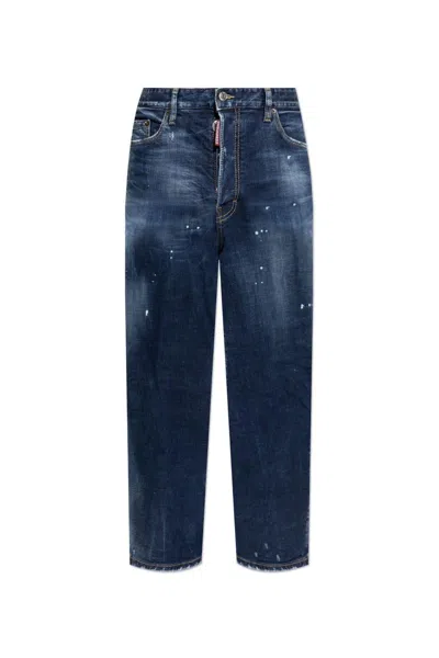 Dsquared2 Perfect Clean Wash Bro Jeans In Navy Blue