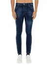 Dsquared2 "perfect Clean Wash Tidy Biker" Jeans In Blue