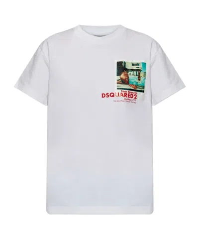 Dsquared2 Photo Print T-shirt In White