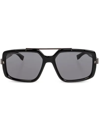 Dsquared2 Pilot Frame Sunglasses In Schwarz