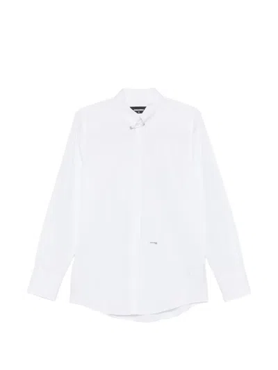 Dsquared2 Shirt Long Sleeves Point Collar Button Cuffs In Gray