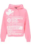 DSQUARED2 DSQUARED2 PRINTED HOODIE WITH BURBS FIT HOOD