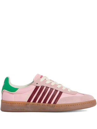 Dsquared2 Pink Boxer Sneakers In Multi