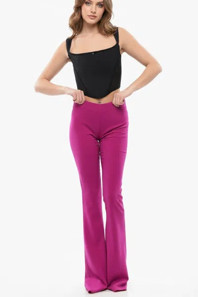Dsquared2 Pink Flared Flat Front Pants