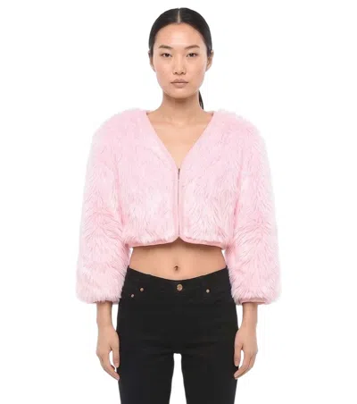 Dsquared2 Pink Furr V Neck Jacket