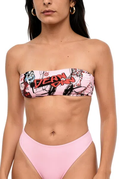 Dsquared2 Pink Graphic Swimwear In Multi
