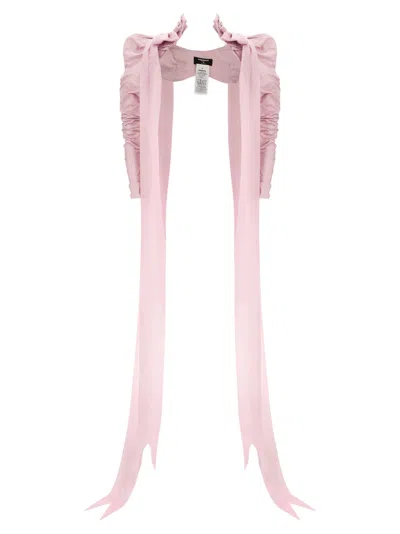 DSQUARED2 PINK RUFFLED SHRUG