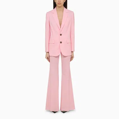 DSQUARED2 DSQUARED2 PINK WOOL-BLEND PALAZZO TROUSERS WOMEN