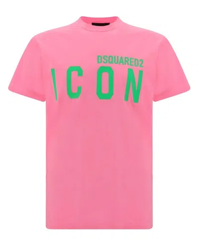 Dsquared2 Be Icon Loose Fit Tee T-shirt In Green