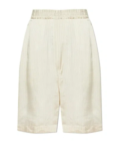 Dsquared2 Pinstriped Bermuda Shorts In White