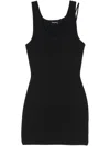 Dsquared2 Pixeled Icon Black Viscose Double-strap Top In Black