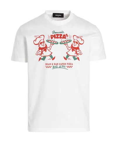 Dsquared2 Pizza Graphic-print T-shirt In White