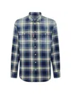 Dsquared2 Plaid Button-front Shirt In Blue