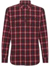 Dsquared2 Plaid Button-front Shirt In Red