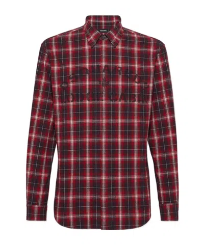 DSQUARED2 DSQUARED2 LOGO PRINTED CHECKED SHIRT