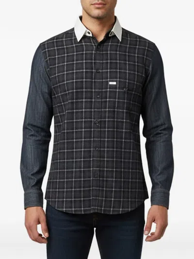 Pre-owned Dsquared2 Plaid Chambray Shirt In Blue