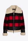 Dsquared2 Red/black Chequered Jacket In Wool In Multicolor