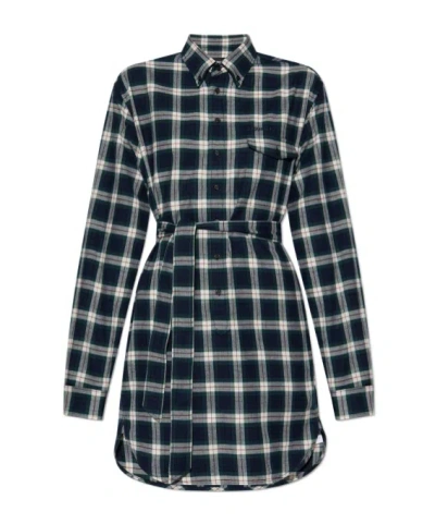 Dsquared2 Plaid Dress In Blue