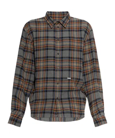 Dsquared2 Plaid Long-sleeved Shirt In Multi
