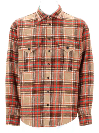 Dsquared2 Plaid Military Button-up Wool-blend Shirt In Multi