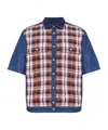 Dsquared2 Plaid Patchwork Design Shirt In Multi