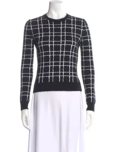 Pre-owned Dsquared2 Plaid Print Crew Neck Sweater In Black