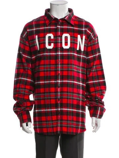 Pre-owned Dsquared2 Plaid Print Jacket W/ Tags In Red