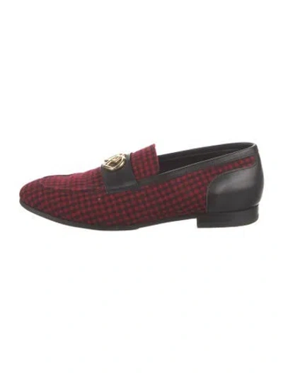 Pre-owned Dsquared2 Plaid Print Loafers In Black/red
