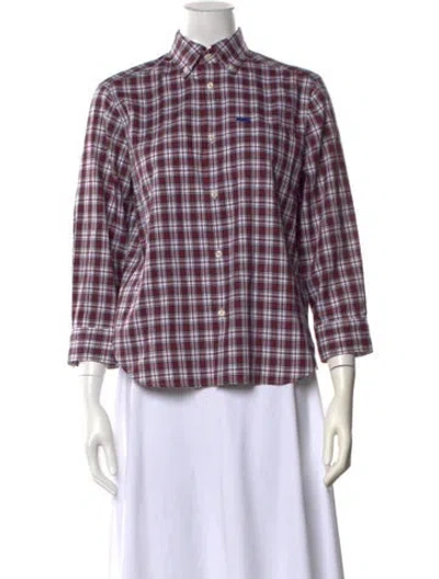 Pre-owned Dsquared2 Plaid Print Long Sleeve Button-up Top In Multicolor