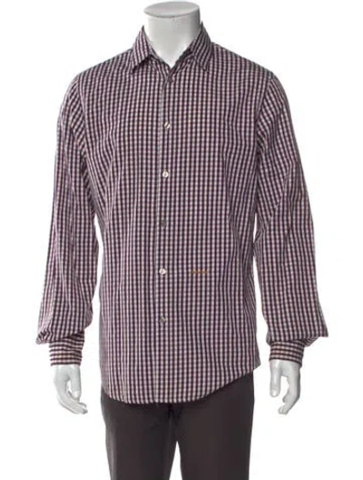 Pre-owned Dsquared2 Plaid Print Long Sleeve Shirt In Blue