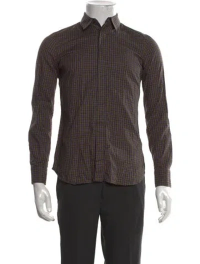 Pre-owned Dsquared2 Plaid Print Long Sleeve Shirt In Multicolor