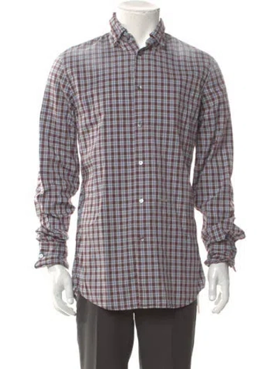 Pre-owned Dsquared2 Plaid Print Long Sleeve Shirt In Red