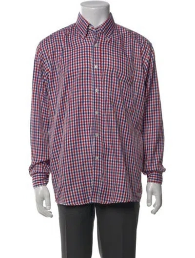 Pre-owned Dsquared2 Plaid Print Long Sleeve Shirt In Red