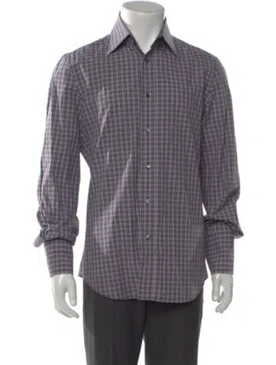 Pre-owned Dsquared2 Plaid Print Long Sleeve Shirt In Red