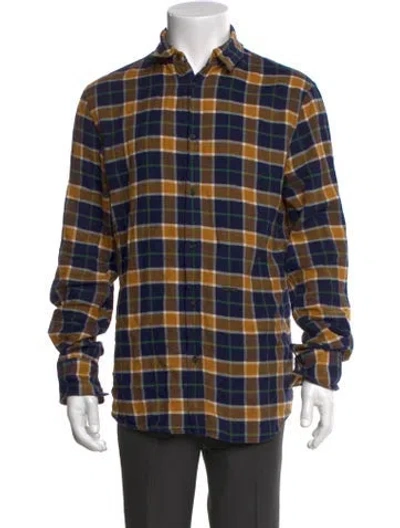 Pre-owned Dsquared2 Plaid Print Long Sleeve Shirt In Yellow