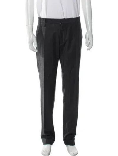 Pre-owned Dsquared2 Plaid Print Pants In Gray