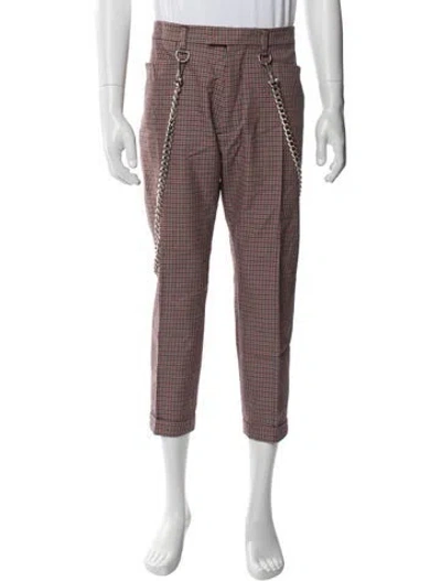 Pre-owned Dsquared2 Plaid Print Pants In Multicolor